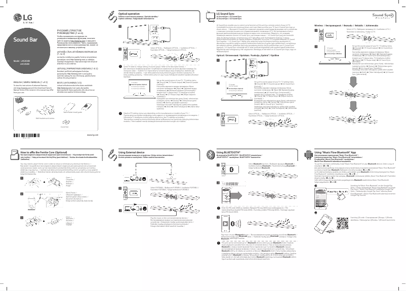 Imagen de la primera página del manual del dispositivo LAS350B