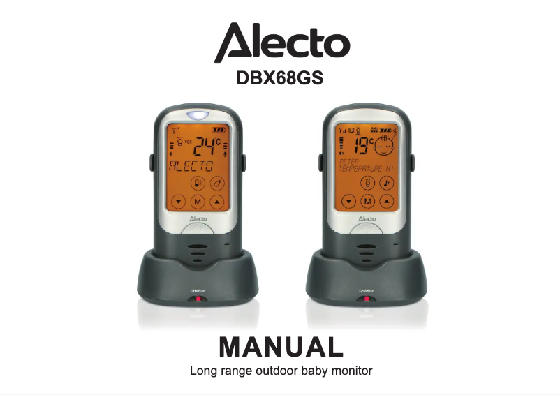 Página 1 del manual Manual de usuario Alecto DBX-68