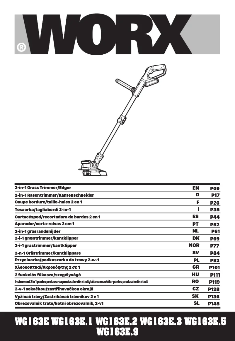 Página 1 del manual Manual de usuario Worx WG163E.2