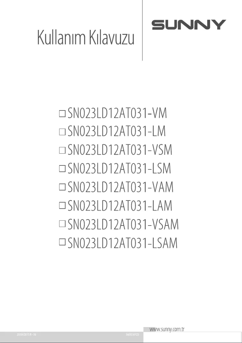 Imagen de la primera página del manual del dispositivo SN023LD12AT031-VAM