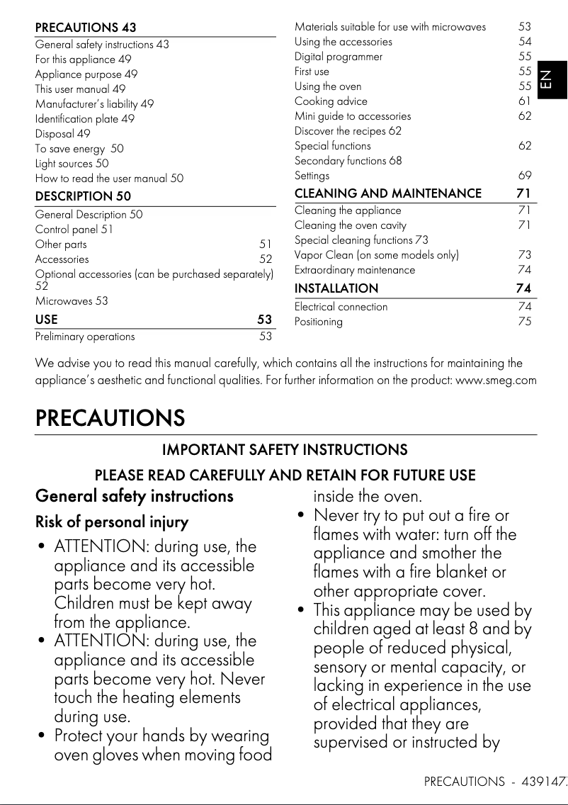 Imagen de la primera página del manual del dispositivo SO6102M2S