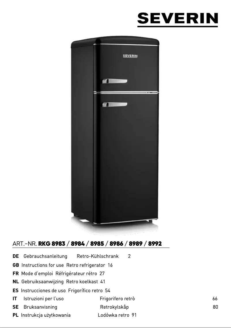 Imagen de la primera página del manual del dispositivo RKG 8985