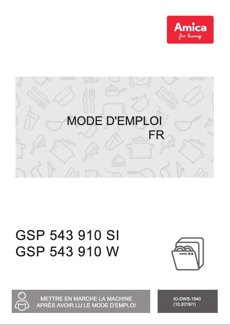 Página nº 1 - Manual de usuario Amica GSP 543 910-1 W
