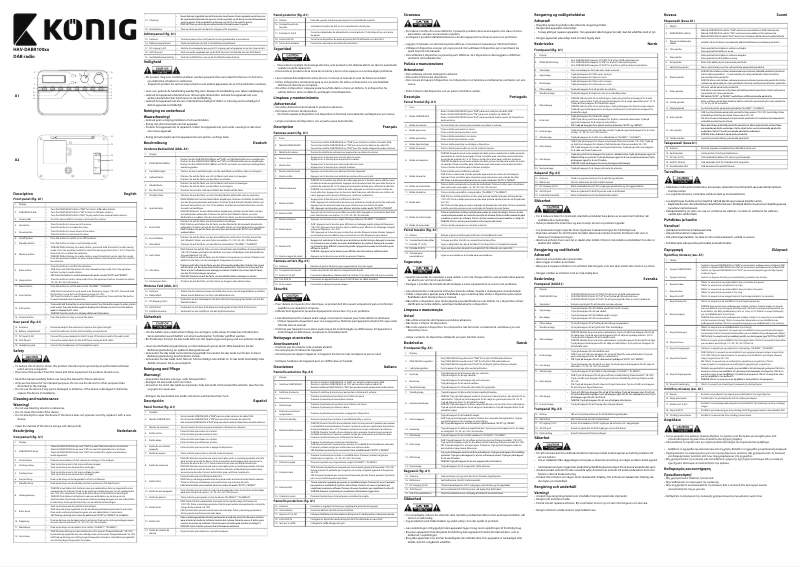 Imagen de la primera página del manual del dispositivo HAV-DABR100WH