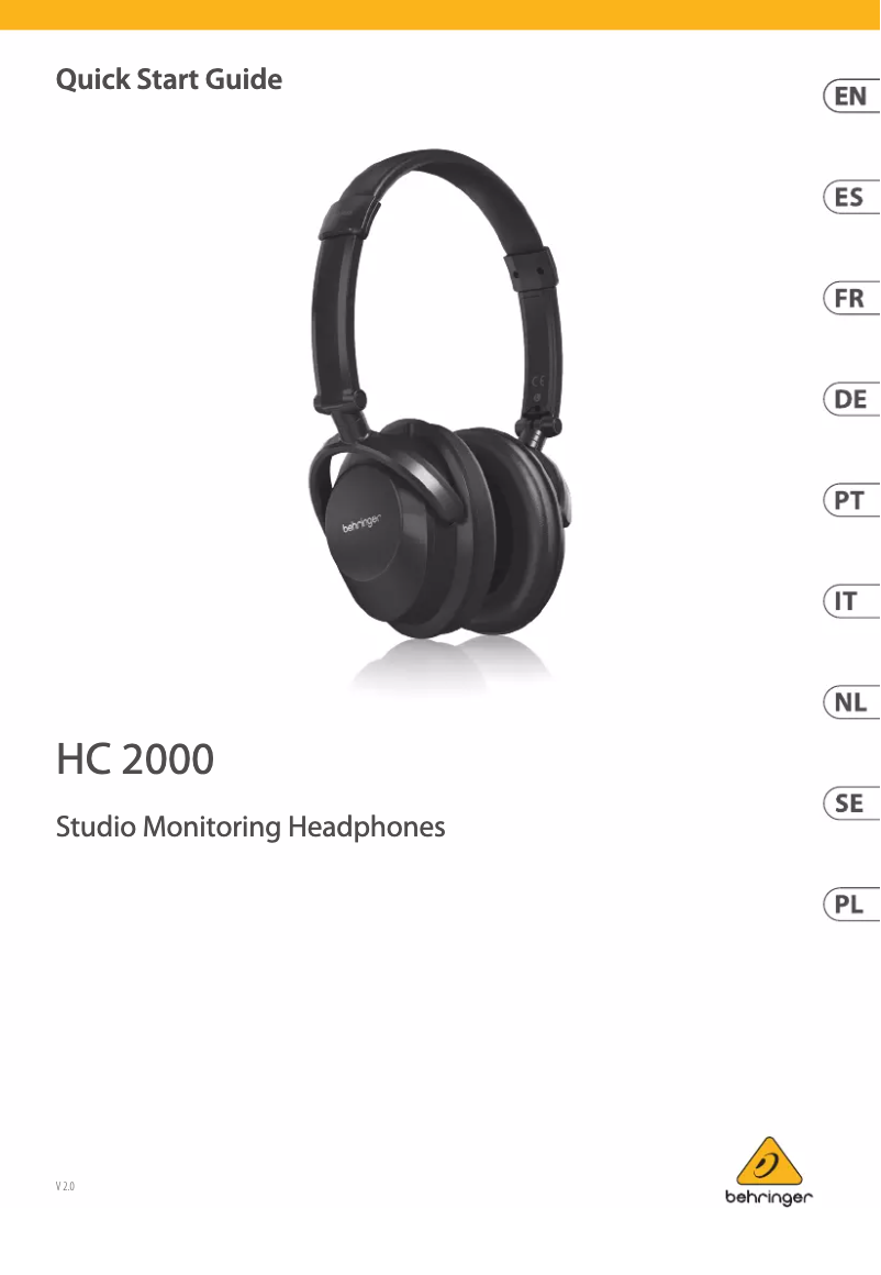 Imagen de la primera página del manual del dispositivo HC 2000