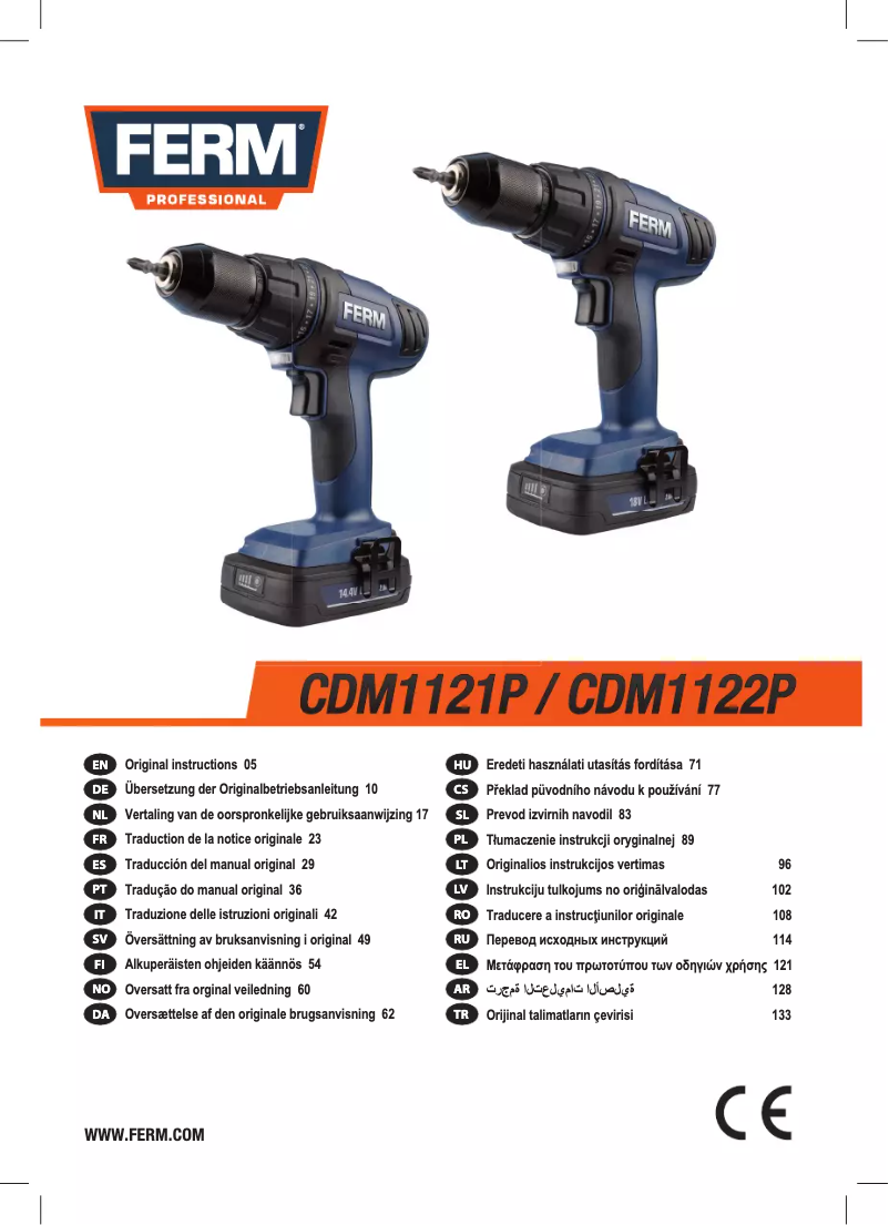 Página 1 del manual Manual de usuario Ferm CDM1121P