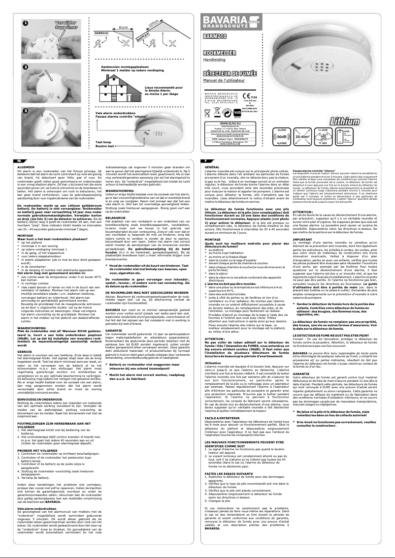 Imagen de la primera página del manual del dispositivo BARM210