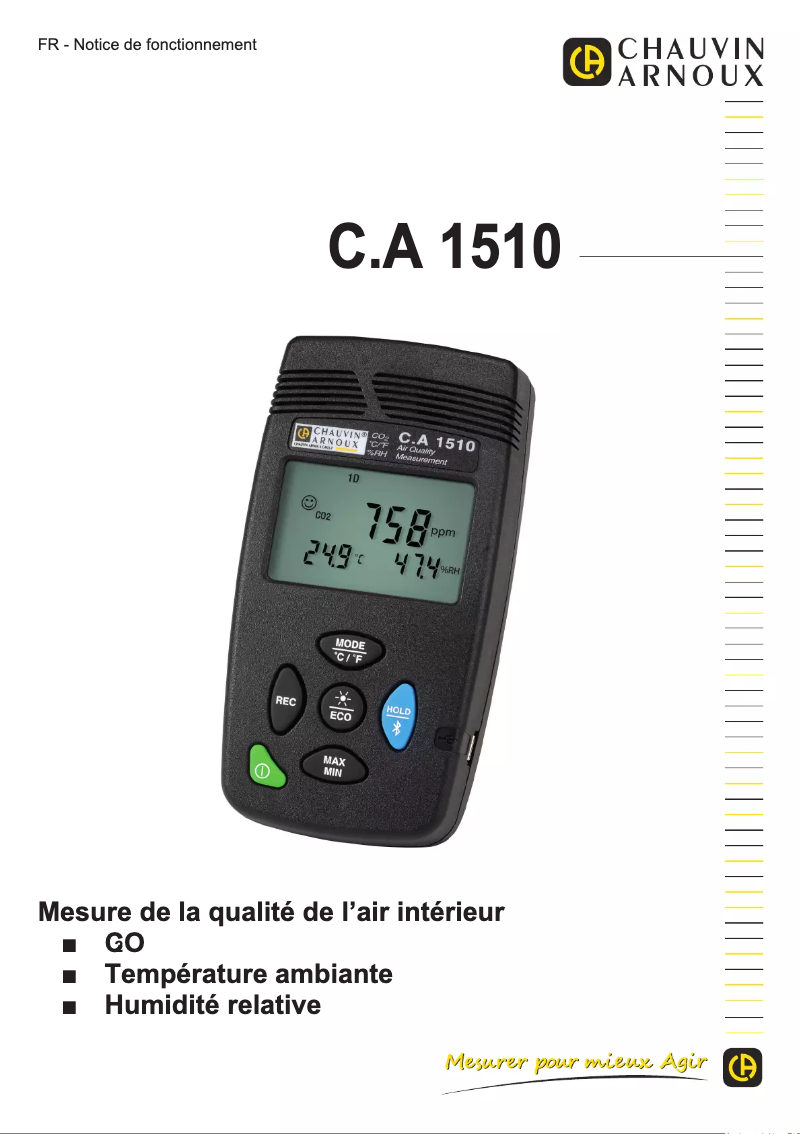 Página 1 del manual Manual de usuario Chauvin Arnoux C.A 1510