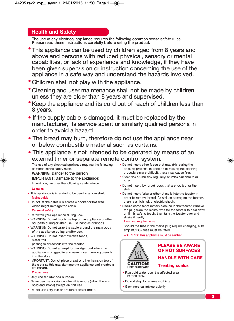 Imagen de la primera página del manual del dispositivo Accents 222050