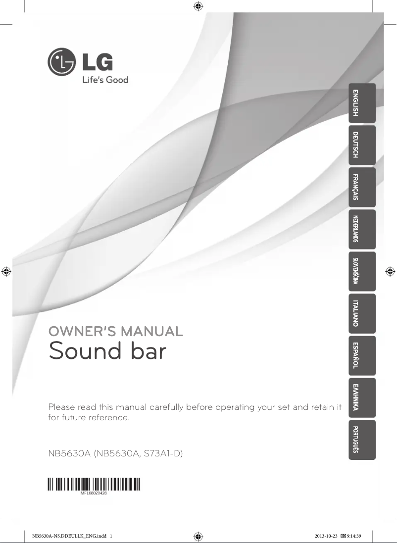 Imagen de la primera página del manual del dispositivo NB5630A