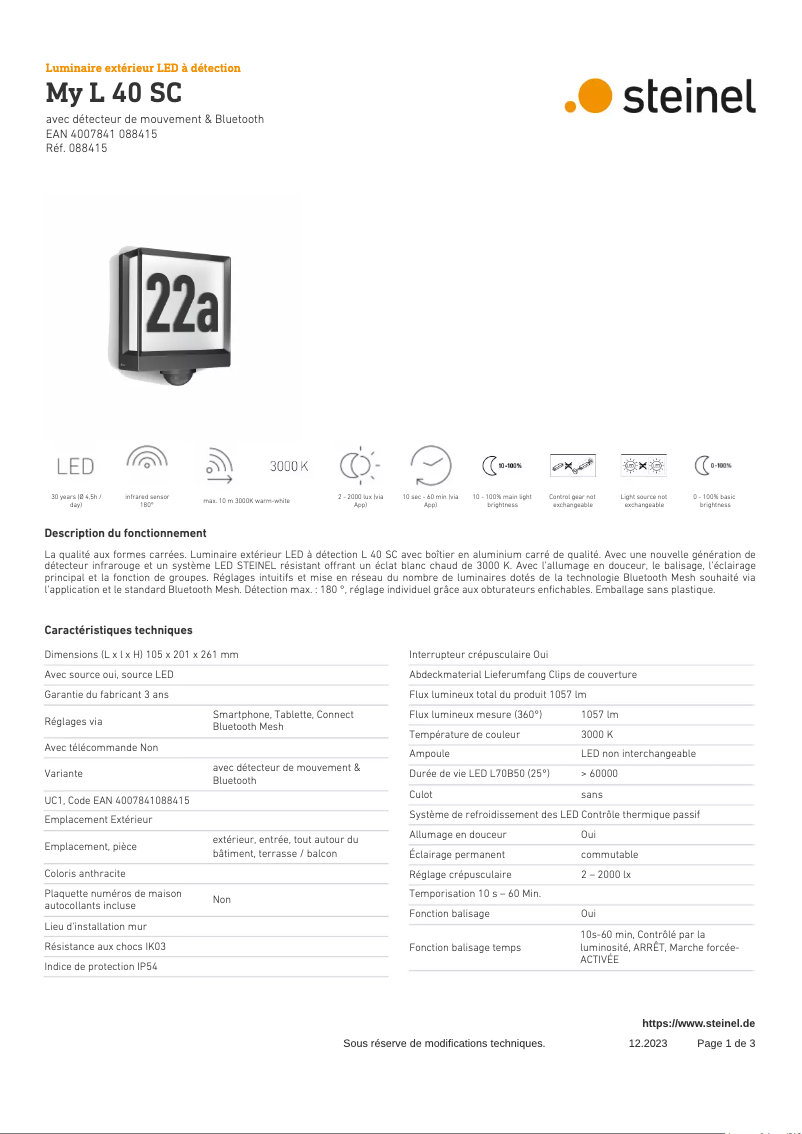 Imagen de la primera página del manual del dispositivo My L 40 SC