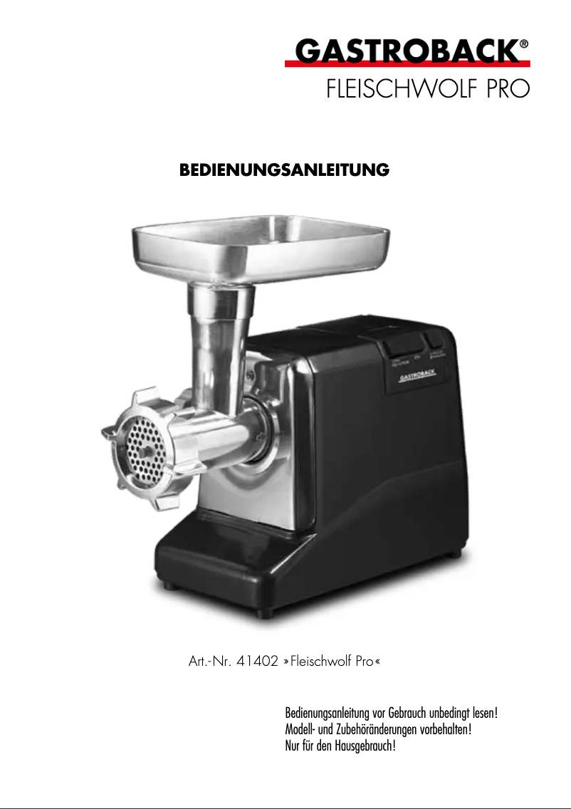 Imagen de la primera página del manual del dispositivo 41402