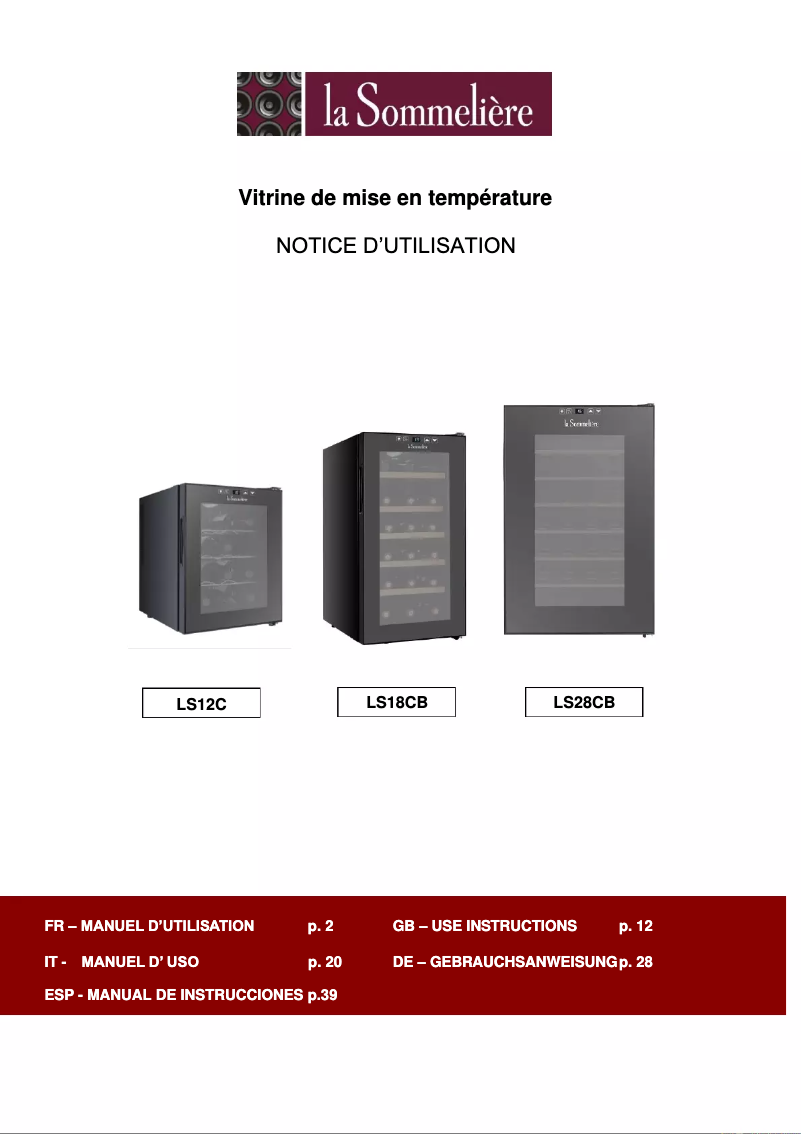 Imagen de la primera página del manual del dispositivo LS28CB