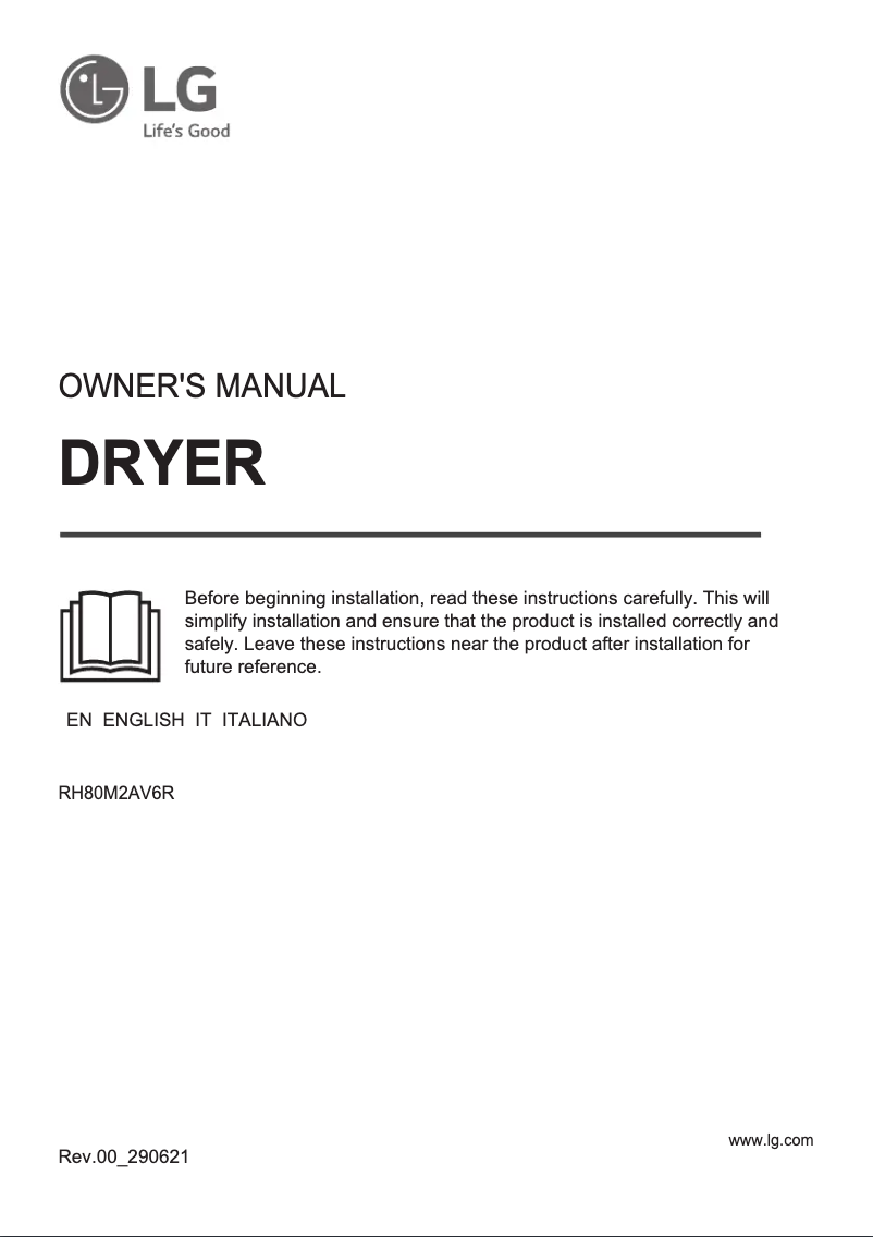 Imagen de la primera página del manual del dispositivo RH80M2AV6R