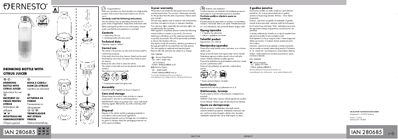 Página 1 del manual Manual de usuario Ernesto IAN 280685