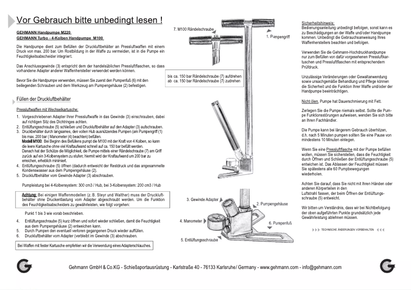 Página 1 del manual Manual de usuario Gehmann M2290