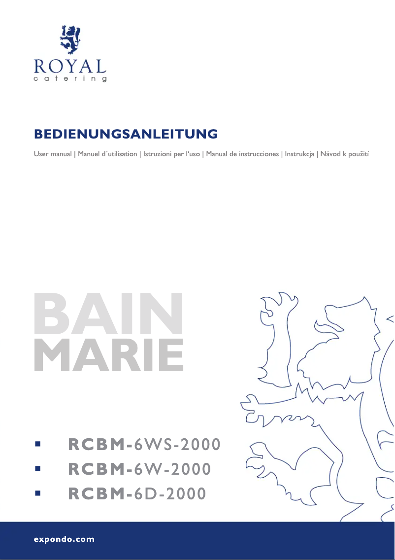 Imagen de la primera página del manual del dispositivo RCBM-6WS-2000