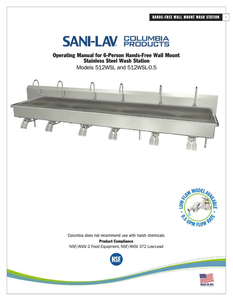 Imagen de la primera página del manual del dispositivo 512WSL-0.5