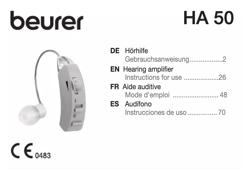 Página 1 del manual Manual de usuario Beurer HA 50