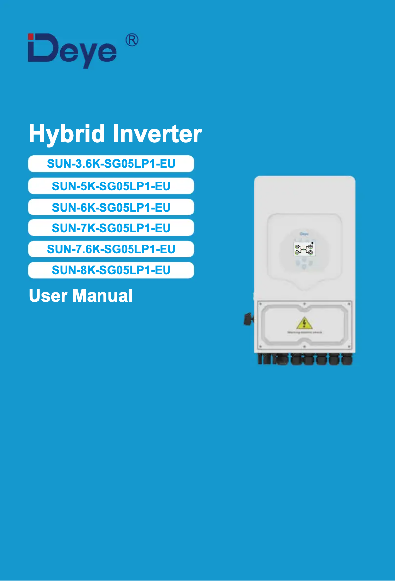 Página 1 del manual Manual de usuario Deye SUN-8K-SG05LP1-EU