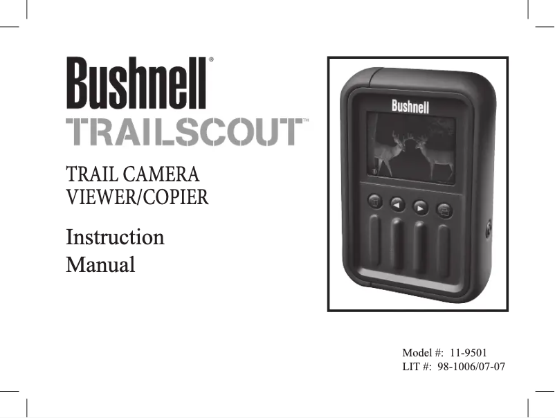 Página 1 del manual Manual de usuario Bushnell TrailScout 11-9501