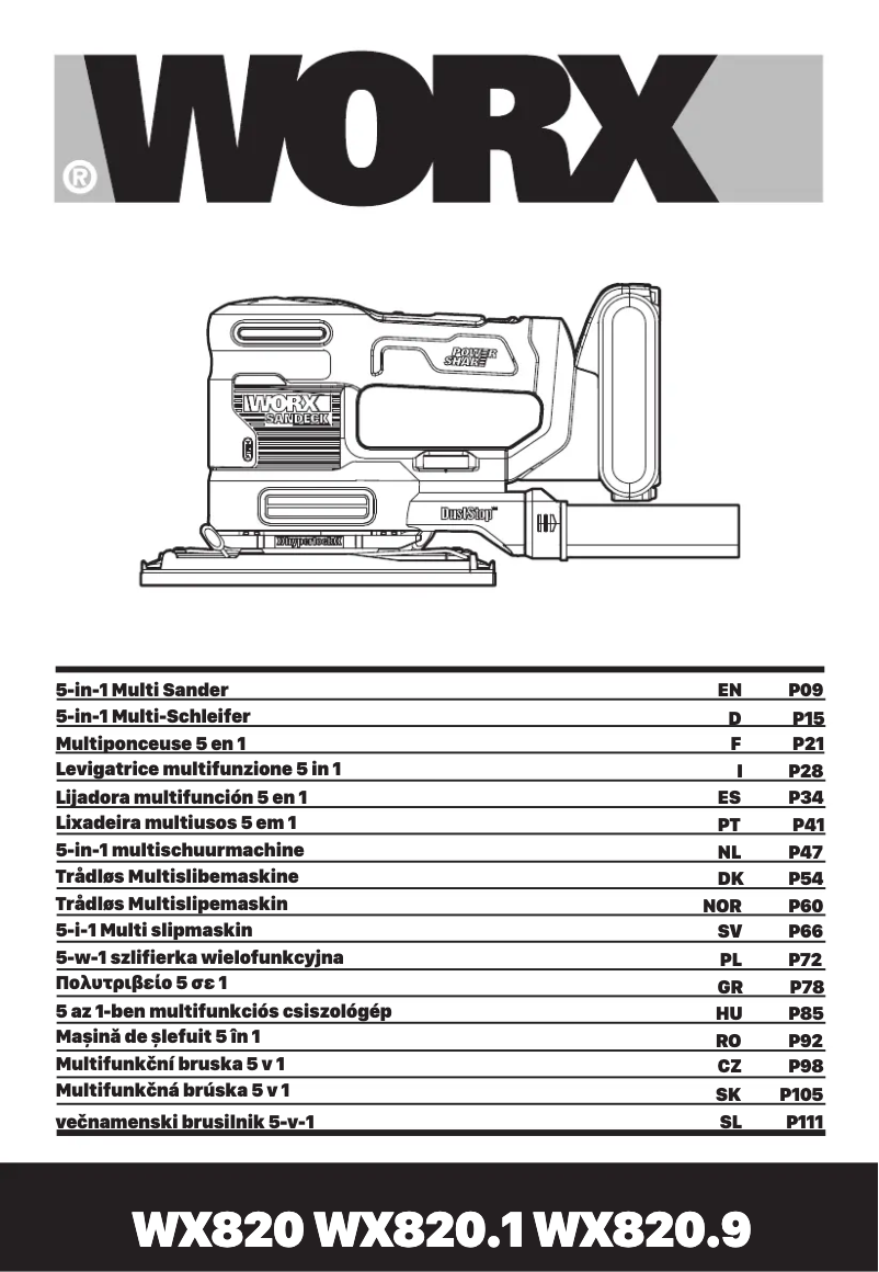 Página 1 del manual Manual de usuario Worx WX820.9
