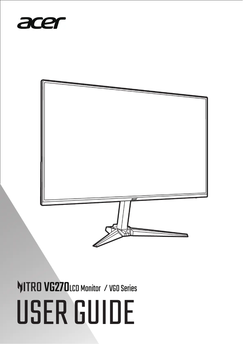 Página nº 1 - Guía de inicio rápido Acer VG270E