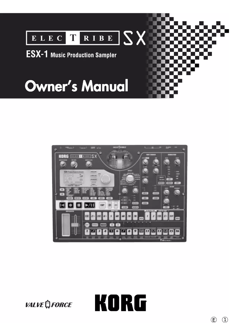 Página nº 1 - Manual de usuario Korg Electribe ESX-1