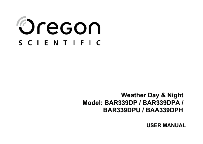 Página 1 del manual Manual de usuario Oregon Scientific BAR339DPA