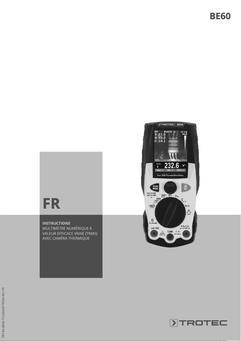 Página 1 del manual Manual de usuario Trotec BE60