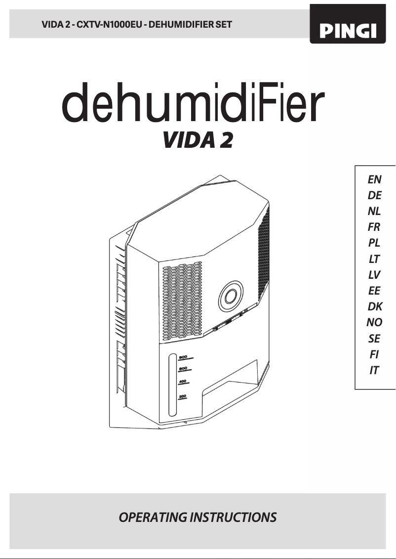 Imagen de la primera página del manual del dispositivo Vida 2