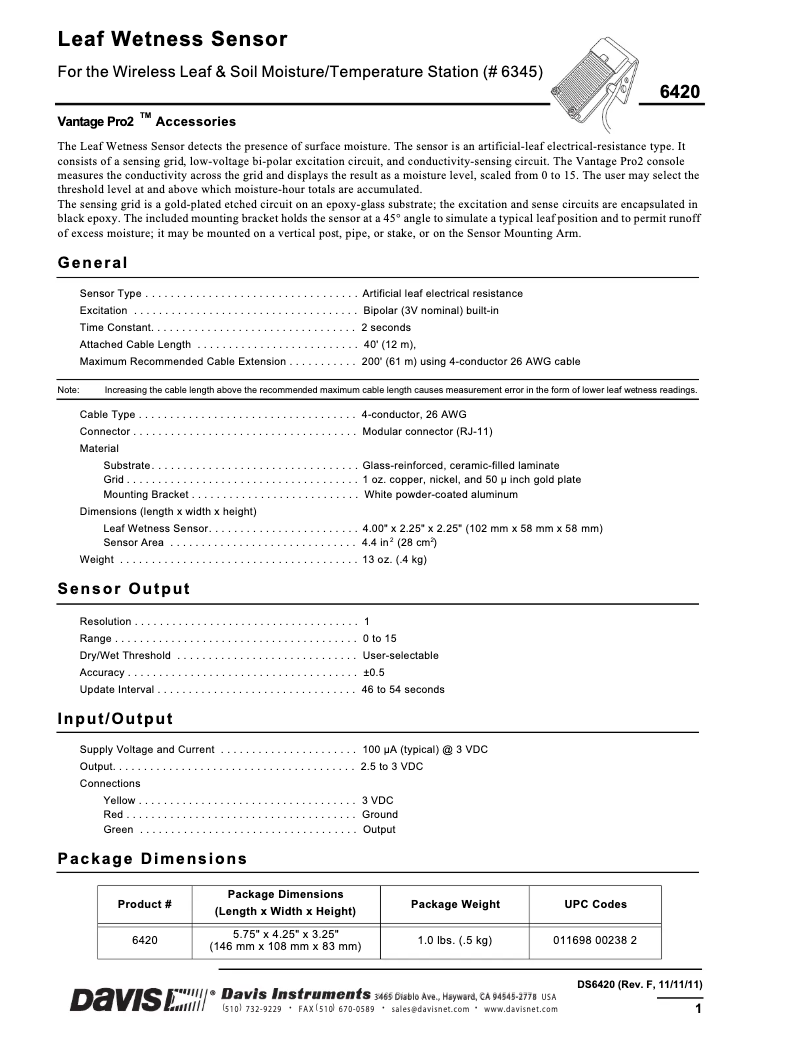 Página 1 del manual Manual de usuario Davis DAV-6420