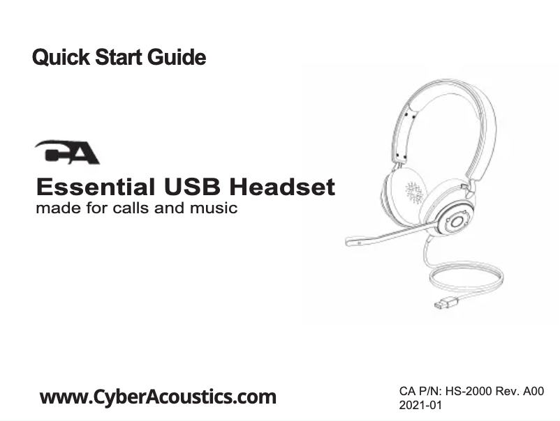 Imagen de la primera página del manual del dispositivo HS-2000
