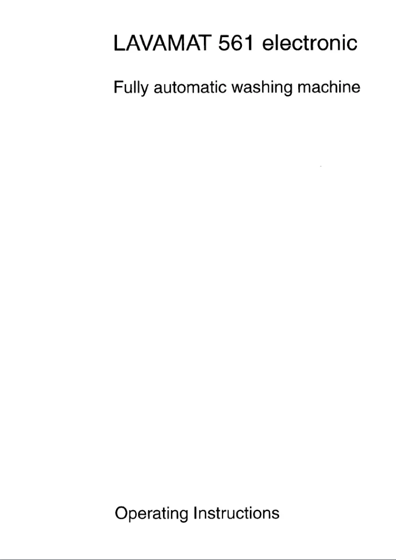 Imagen de la primera página del manual del dispositivo Lavamat 561 w