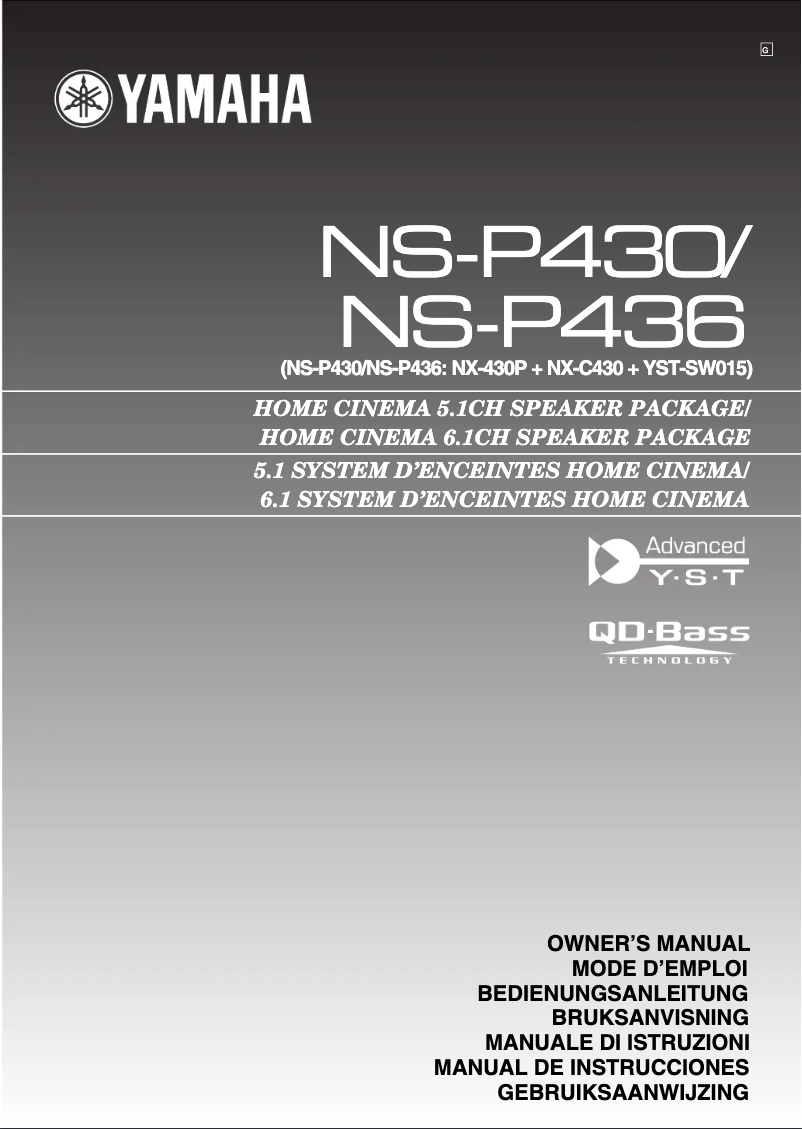 Página 1 del manual Manual de usuario Yamaha NS-P430