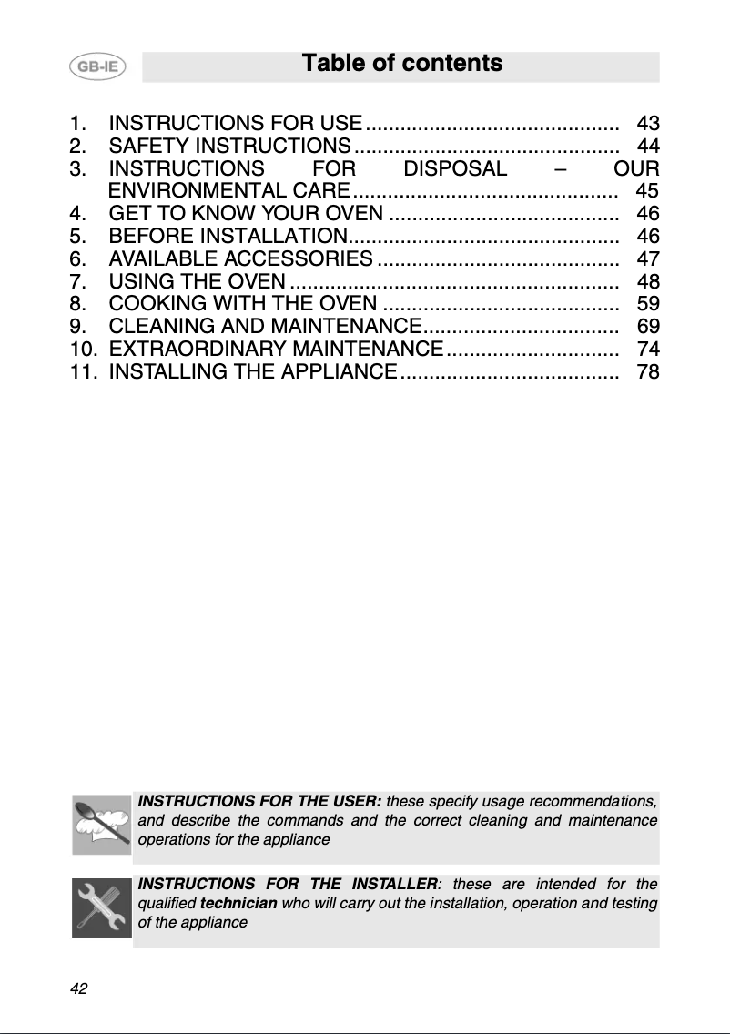 Página 1 del manual Manual de usuario Smeg SCP112NE2