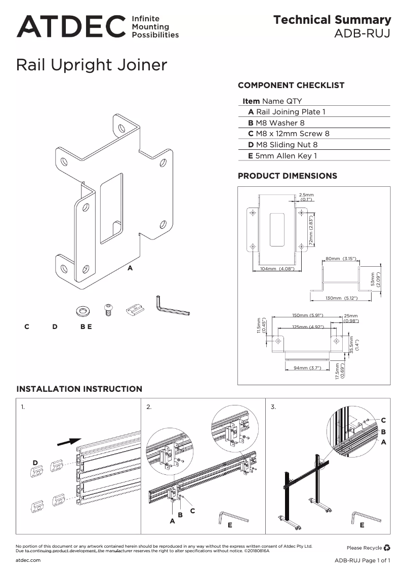 Página nº 1 - Manual de usuario Atdec ADB-RUJ