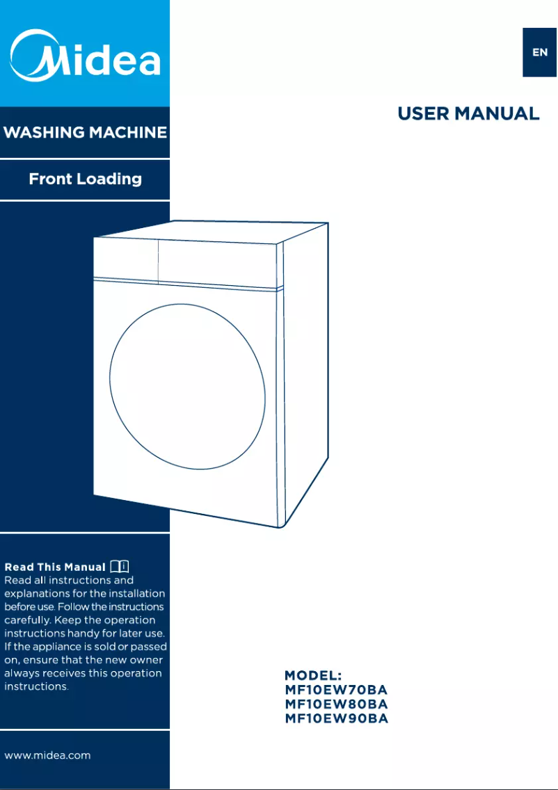 Imagen de la primera página del manual del dispositivo MF10EW70BA