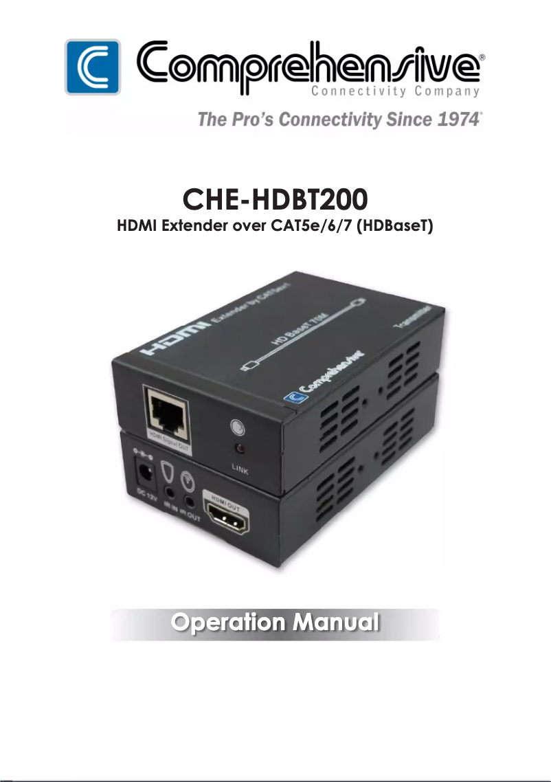 Página 1 del manual Manual de usuario Comprehensive CHE-HDBT200