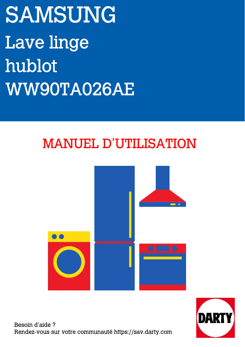 Imagen de la primera página del manual del dispositivo WW90TA026AE