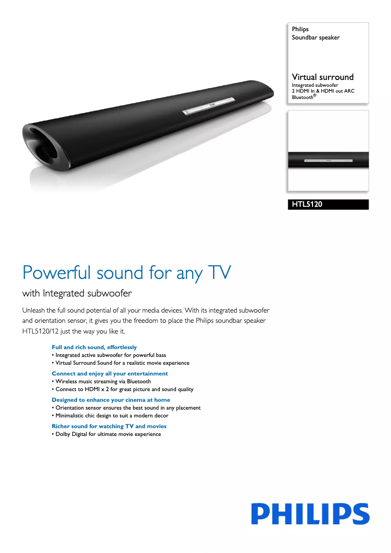 Imagen de la primera página del manual del dispositivo HTL5120