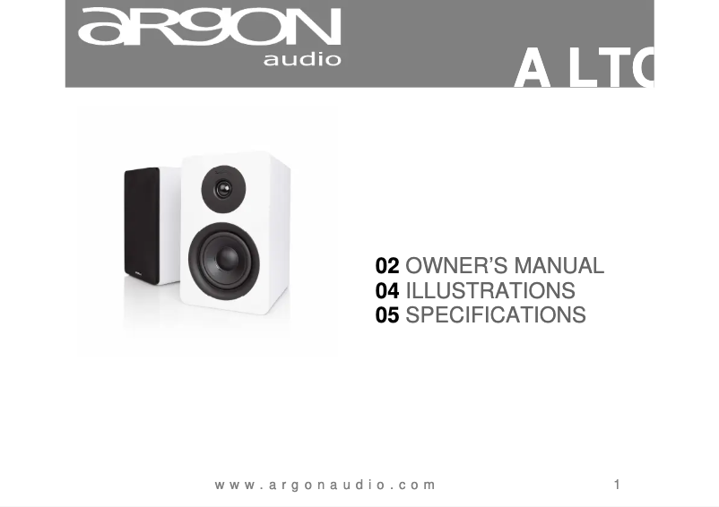 Imagen de la primera página del manual del dispositivo Alto 4