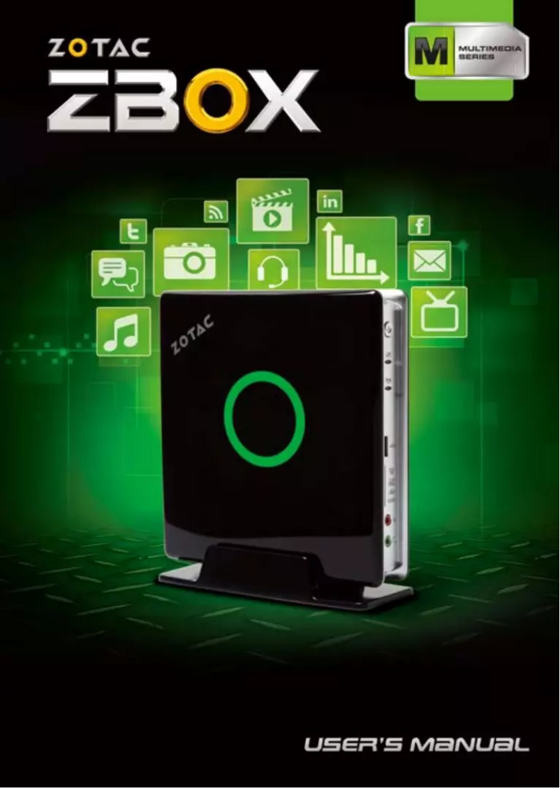 Página 1 del manual Manual de usuario Zotac ZBox MA320 Plus