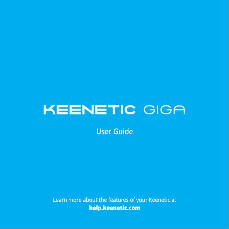 Página 1 del manual Manual de usuario Keenetic Giga