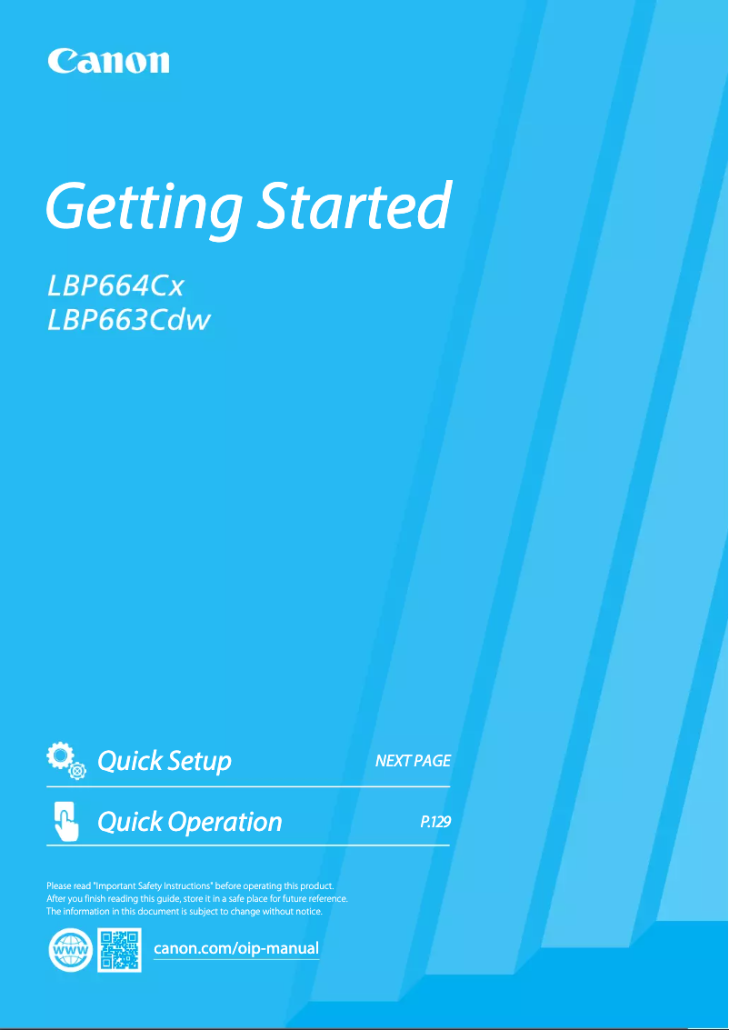 Página 1 del manual Manual de usuario Canon i-Sensys LBP664Cx
