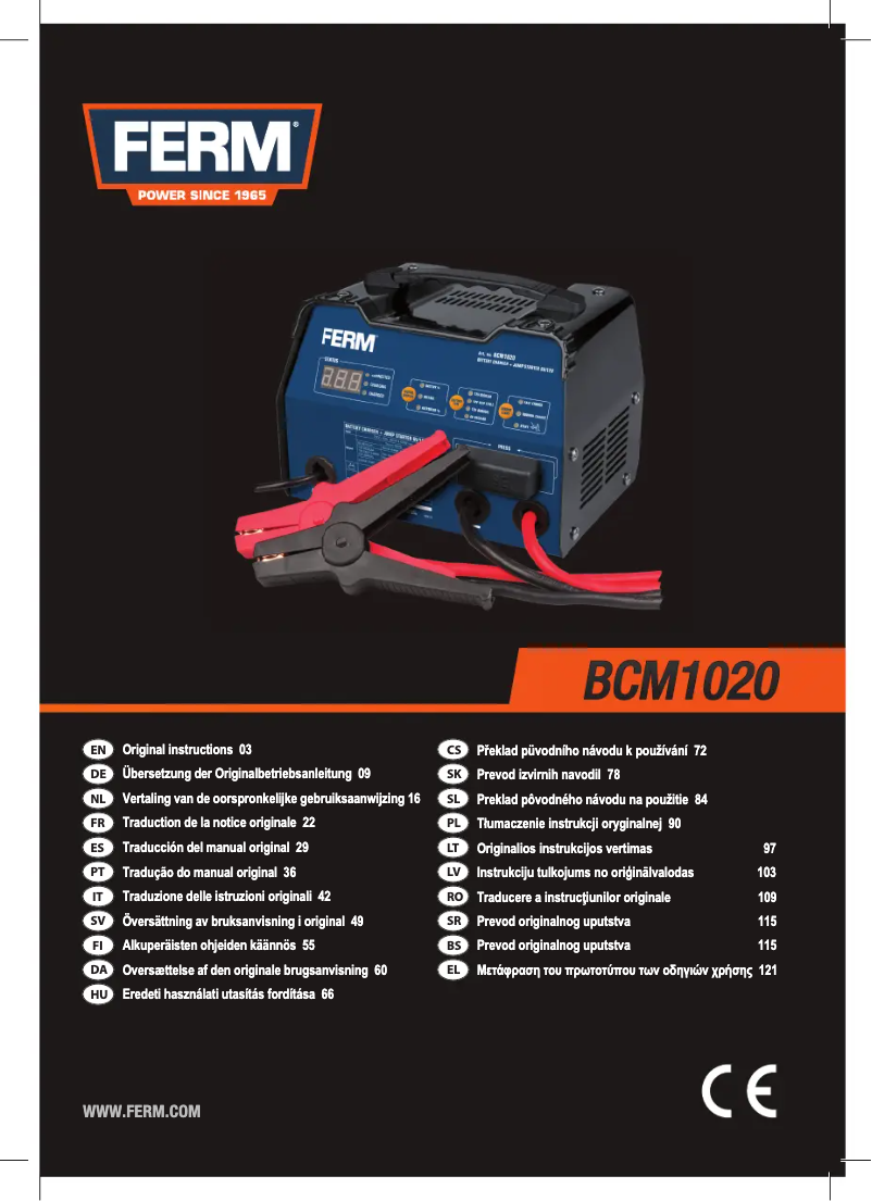 Página 1 del manual Manual de usuario Ferm BCM1020