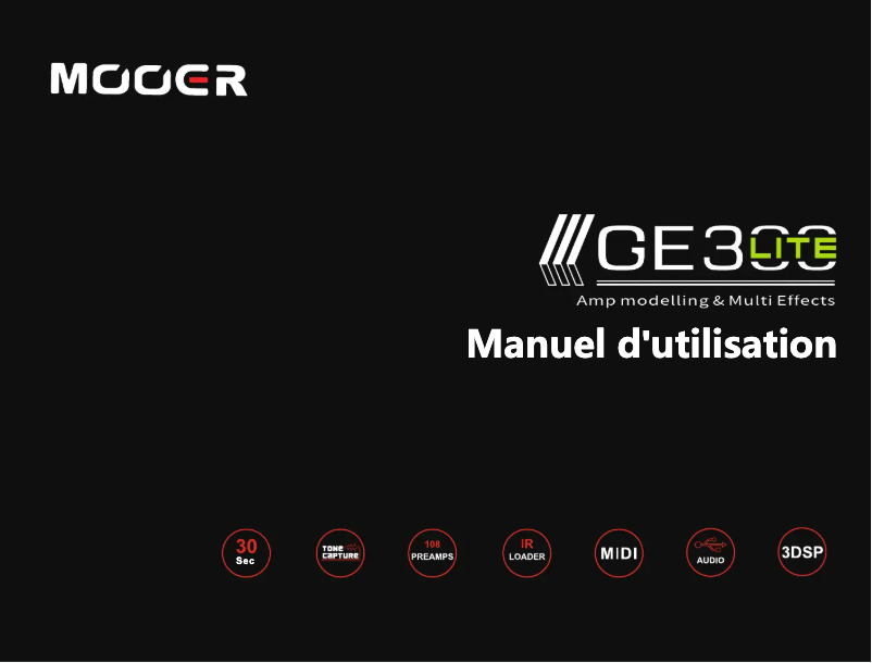 Página 1 del manual Manual de usuario Mooer GE300 Lite