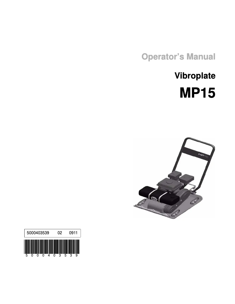 Imagen de la primera página del manual del dispositivo MP15