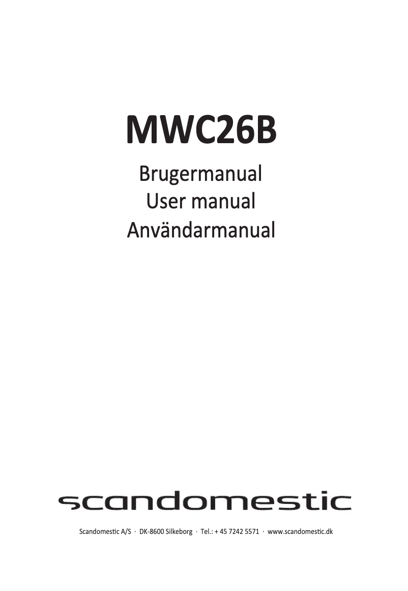 Imagen de la primera página del manual del dispositivo MWC26B