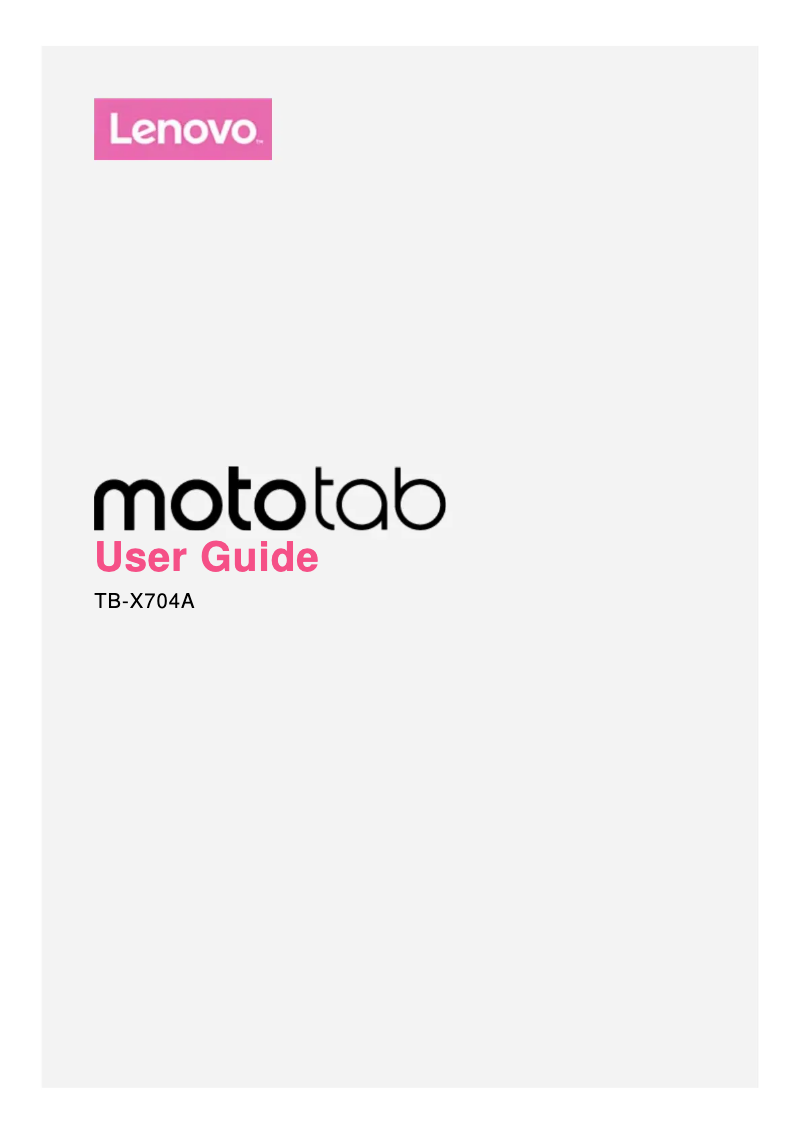 Página 1 del manual Manual de usuario Motorola Moto Tab 4 Plus